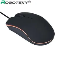 Robotsky usb wired gaming mouse óptico 3 botões game ratos para computador laptop