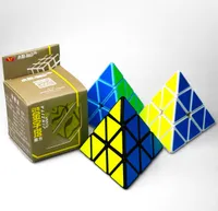 Magic Cube Pyramid Form Tredje Order Cube Professionell Ultra-Smooth Speed ​​Magico Cubo Twist Puzzle Kids DIY Educational Leksaker 3 Färger