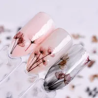 Dandeli Flor 3D Pegatinas de Uñas Nail Art Adhesive Transfer Sticker Decals Decor