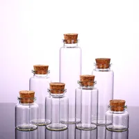 Botella de vidrio transparente con corchos Jars de vidrio de vidrio Proyectos de manicanas colgantes DIY PARA REPORTAS 30 mm de diámetro
