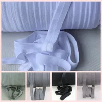 100yards/roll 5/8&quot; inch FOE solid Fold Over Elastic Shiny for elastic Headbands Hair Ties Hairbow accessories 50yards