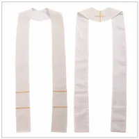1pc Formell Christian Präst Stal Cross Broderi Priest Mass Church Scarf för Chasuble White / Red / Green / Violet