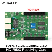 Huidu كامل اللون LED شاشة عرض الفيديو HD-R500 Asynchronization RGB استقبال بطاقة 2x 50Pin (تحتاج إلى إضافة محول محور للعمل)