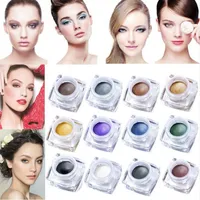 50 unids / lote DHL IMAGIC 12 colores de sombra de ojos crema a prueba de agua de larga duración brillo resplandor sombra de ojos maquillaje