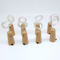 Flaschen-Licht-String 20-LEDs 2 Meter Splitter Draht mit Flaschenverschluss für Glass Craft Wedding Dekoration und Party Licht