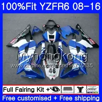 Injektion för Yamaha Glossy Blue New YZF600 YZFR6 08 09 10 11 12 YZF-600 234HM.7 YZF 600 R 6 YZF-R6 YZF R6 2008 2009 2010 2011 2012 Fairings