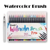 kemila 20 Colors Watercolor Brush Pen Soft Fine Tip Markers Pens Paintbrush for Sketch Drawing Manga Comic Handwriting