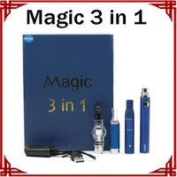 Magic 3 in 1 Kits Dry Herb Vaporizer Glass Globe Evod Starter Kit E-cigarette Battery Vape Pen