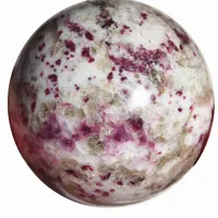 Dingheng Prezent Wakacje 50-55mm Wysokiej jakości Natural Rock Red Tourmaline Ball Healing Energy Magic Crystal Kwarc Kamień Kula