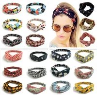 250 Color colorful headband Elastic headscarf Girls Hair Accessories Twisted Knotted Ethnic head wrap Floral Wide Stretch