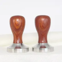 ecocoffee freeshipping Wooden Handle 304 stainless steel Coffee Tamper 49 51 58 MM flat base rosewood stocked CIQ
