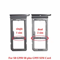 100% neue Double Single Sim Micro SD Speicherkarte Tray Halter Slot Ersatz für Samsung Galaxy S8 G950 VS S8 Plus G955 50 STÜCKE