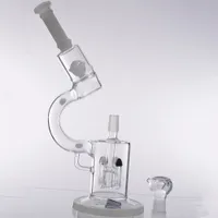 Fabrika fiyat mikroskop Cam su Bong formu 14 "inç Cam su boruları ile roket perc ve UFO perc 18.8mm erkek eklem