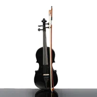 Musikinstrument Beautifull 1/2 Storlek Akustisk Violinväska Bow Rosin Svart Färg för Student Nybörjare
