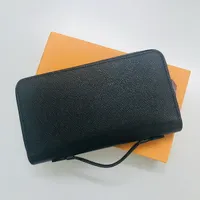 Zippy XL plånbok Frankrike lyxdesigner män smartphone passet nyckelhållare kreditkort kontanter plånbok damier duk taiga läder toppkvalitet