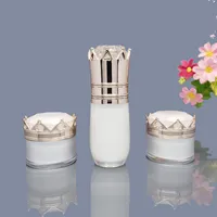 Vuoto Cosmetic 5g vaso crema acrilica Pump Lotion Bottle 10ml Contenitore di bellezza riutilizzabile trasporto veloce F750
