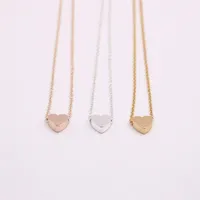 18K guld silverpläterad hängande halsband platt botten solid kärlek halsband den bästa gåvan till kvinnor