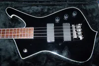 注文のPaul Stanley ICB500アイスマン4文字列ベースブラックソリッドボディ電気ベースギターメープルネックローズウッドフィンガーボード、ホワイトドットインレイ
