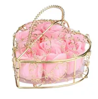 6pcs profumato fiore rosa petalo bagno body sapone regalo festa di nozze