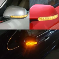 2 adet Evrensel Oto Dikiz Aynası Göstergesi Lamba LED Araba Işık Kaynağı Kehribar Sarı Yumuşak 8 SMD DC 12 V FPC Sinyal Işık