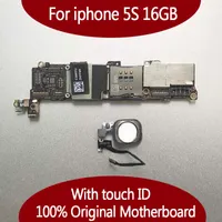 Testado bom trabalho para iphone 5s 16 gb 32 gb motherboard com touch id impressão digital, original desbloqueado para iphonbe 5s placa lógica