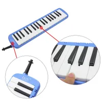 IRIN 1set 37 Piano Keys Melodica Musikinstrument mit Tragetasche für Schüler Anfänger Kinder Blau