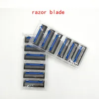 6 pcs / lot Trois calques Blade de rasoir Hommes Sécurité Bleu Rasage Rasoir 3 Lames Rasoir Standard Standard Fermer Trimmer Skin Haute Qualité