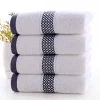 4 asciugamani in puro cotone, buona qualità lavati in casa, lavaggi morbidi, asciugamano grande cotone spesso, uomini all'ingrosso donne bambini