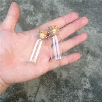 Pequeños frascos de vidrio con corchos Mini botellas de deseos 100 piezas 22 * ​​50 * 12.5 mm 10 ml