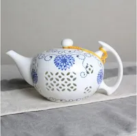 große förderung jingdezhen porzellan exquisite teekanne hohlen sonne blume chinesischen tieguanyin oolong teekanne geschenk T257