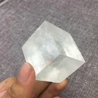 1pcs Natural square calcite stones Iceland spar Quartz Crystal Rock Energy Stone Mineral Specimen healing free shipping