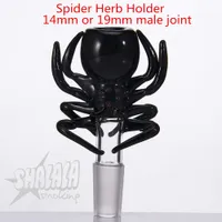 Spider kruidhouder kom met 14 mm 19 mm mannelijk gewrichtsglas roken accessoires voor glazen bongs waterleidingen shalalalasmoking 104