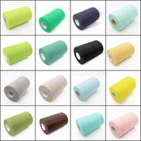30color Organza Roll Tulle Sheer Fabric For Diy Wedding Party Chair Sash Bow Table Runner Swags Foral Cake Cup Decor