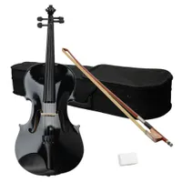 Akustische Viola mit Fallbogen-Kolophonium-Kit (16 Zoll) für Studenten Musikinstrumente Schwarz