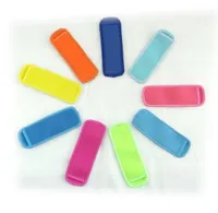 Neoprene Popsicle Holders Ice Sleeves Freezer Holders 18*6cm for Kids Summer Kitchen Tools 10 color trump