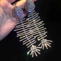 Persnity Mode Show Ohrringe Weißgold Überzogene Strass Fisch Knochen Ohrringe Für Mädchen Frauen Party Hochzeit Nizza Geschenk