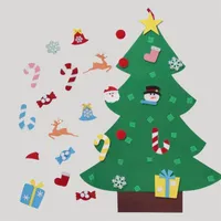 Glückliche Weihnachtsbaum Handgemachte Diy Weicher Filz-Kind-Geschenk Fun Festival Dekorationen Klassische Wohnkultur Hot Verkauf 22fq KK