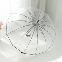 투명 우산 파라솔 키즈 우산 비 여성 귀여운 명확한 파라과 좋은 품질 poe