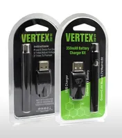 Vertex Préchauffage de la batterie de Vape Blister de batterie USB Kit de chargeur USB 350mAh Préchauffe O Pen Bud Touch Touch Vaporisateur Stylos Fit 510 Fil Fil Cartouches d'huile de 1 ml