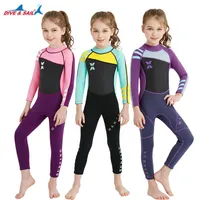 Bambini Muta da sub completa Suit 2,5 millimetri maniche lunghe protezione UV Swimwear Scafandro Neoprene tenere al caldo dei bambini di un pezzo Muta da sub