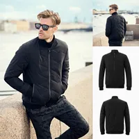 2018 erkek tasarımcı ceketler siyah pamuk kış mont stokta yüksek kaliteli ceket artı boyutu S-4XL