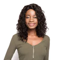 Afro Kıvırcık Saç İnsan Saç Kapaklı Peruk 2 # Renk Bakire 130% yoğunluk Siyah Kadınlar Için 18 inç Saç Peruk