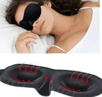Viaje 3D Máscara de Ojos Dormir Suave Acolchado Sombra Cubierta Descansar Relajarse Dormir Venda de los ojos