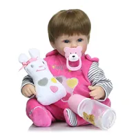 18 pollici 42 CM silicone reborn baby doll Bonecas Baby Reborn realistico ciuccio magnetico bebe bambola rinato per ragazza Regali giocattoli