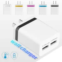 Chargeur mural NOKOKO Dual USB Wall Charger US EU Plug 2 Ports Accueil Chargement pour Iphone 7 8 Samsung S8 Note9 OPP Sac