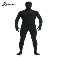 Gesikai Men's Spandex Zentai Lycra Body Full Mots's Zentai Traje Personalizado Segunda piel Traje Traje de Halloween