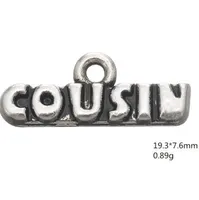 Fashion Word Cousin Accessories Charm Jewelry Made In China Other customized jewelry