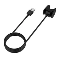 Nieuwe vervanging USB Power Charging Cable Charger Cable Cord voor Fitbit Charge 3 SmartBand 55cm / 1 CM Zwart