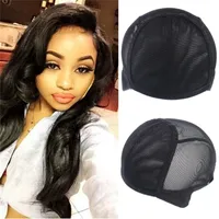 Tecelagem WIG CAP Correias ajustáveis ​​para fazer perucas Malha de renda Stretchy Net Black 1 Pcs Sassy Girl