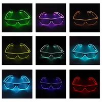 LEDメガネ点滅エルワイヤーの発光の装飾照明明るいクリスマス誕生日ハロウィーンギフトパーティーの装飾用品DJダンス眼鏡